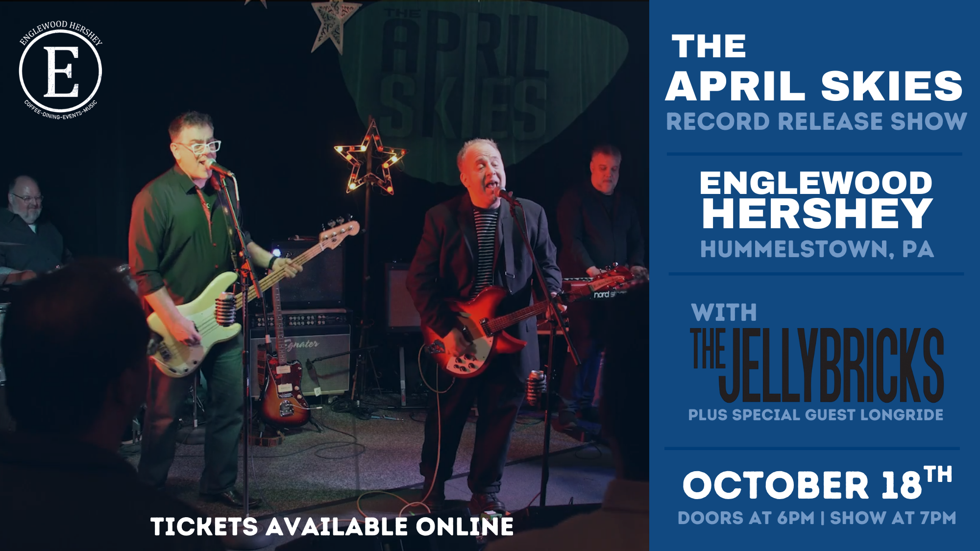 The April Skies Record Release Show at The Englewood with The Jellybricks and Longride